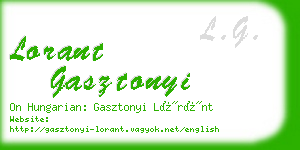 lorant gasztonyi business card